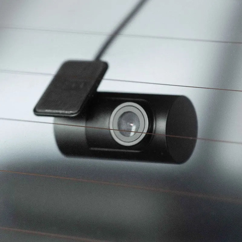 Midrive FC01 4K HD rear camera in car black colour with static sticker and fixed adhesive