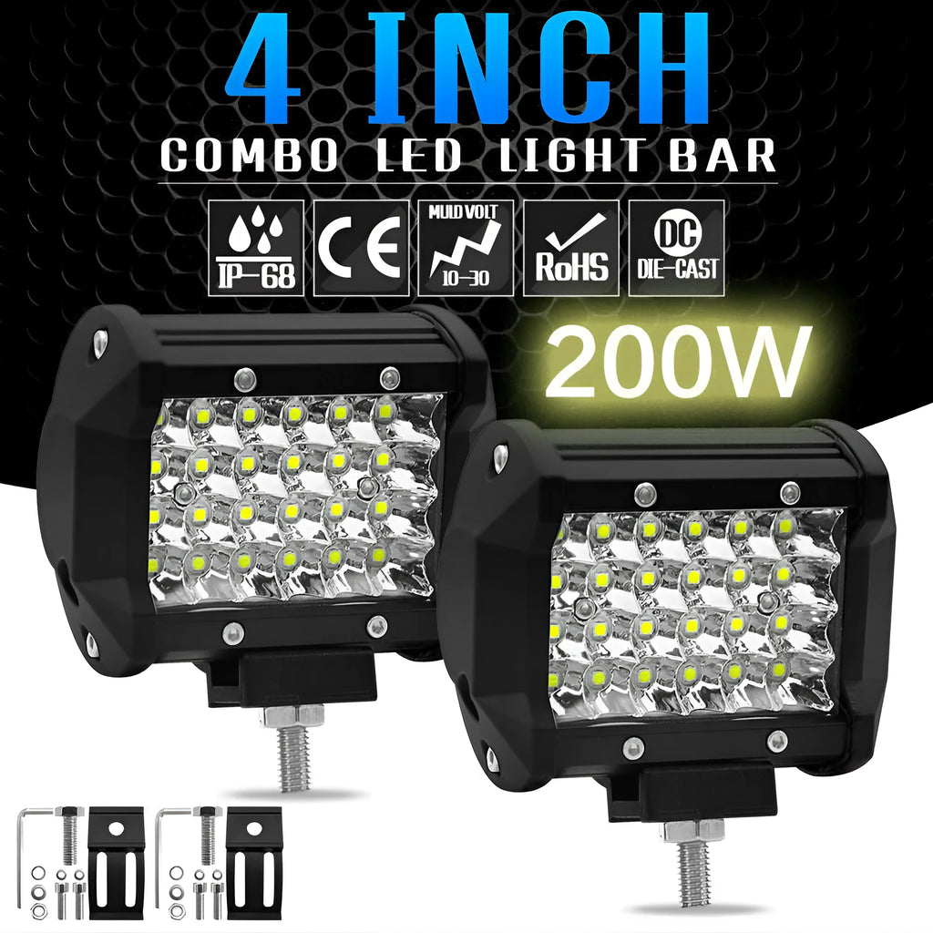 200W black LED work light bar with aviation aluminium housing for off-road roof mounting