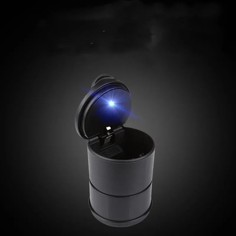 Creative LED portable multifunctional car ashtray with light in colour A