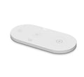 Black and white 15W desktop wireless charger with LED indicator light