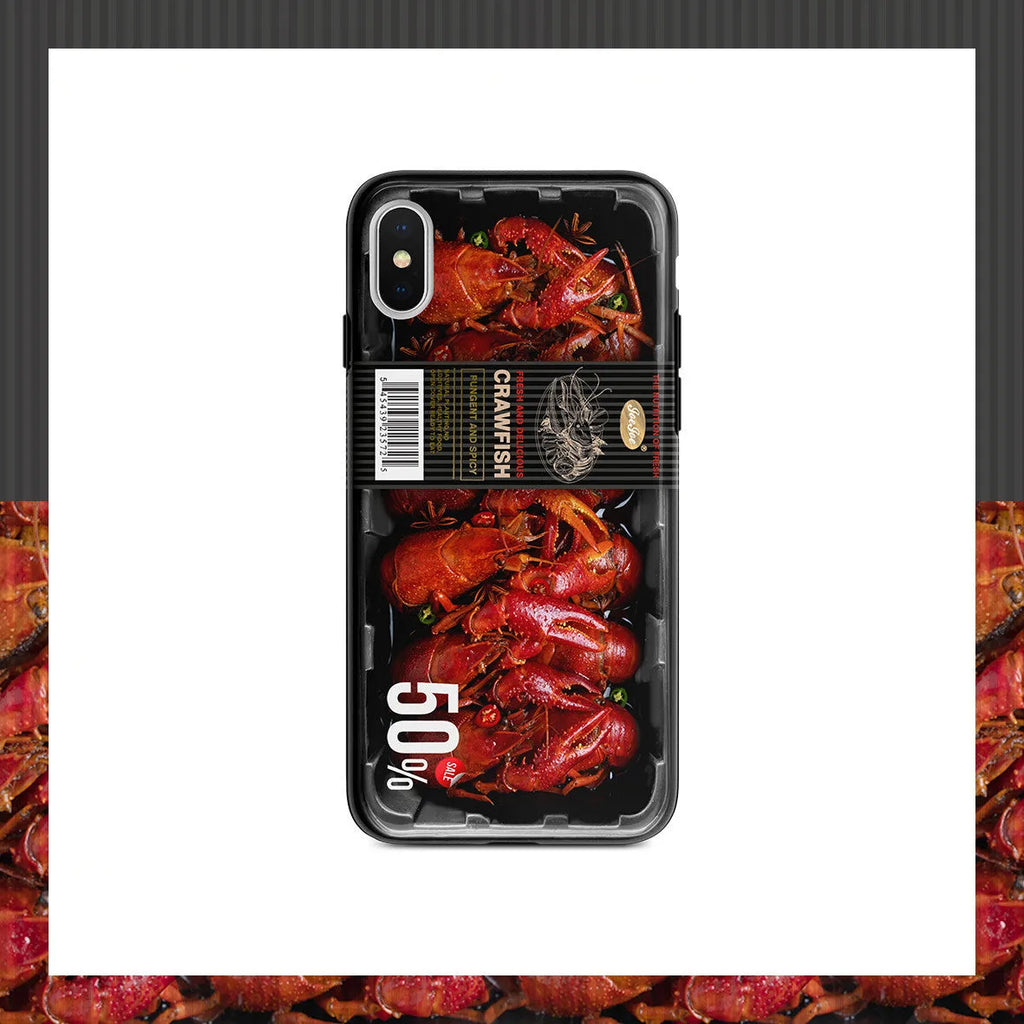 Crayfish coloured TPU phone case for Apple iPhone 6 Plus with original pseudo-style design