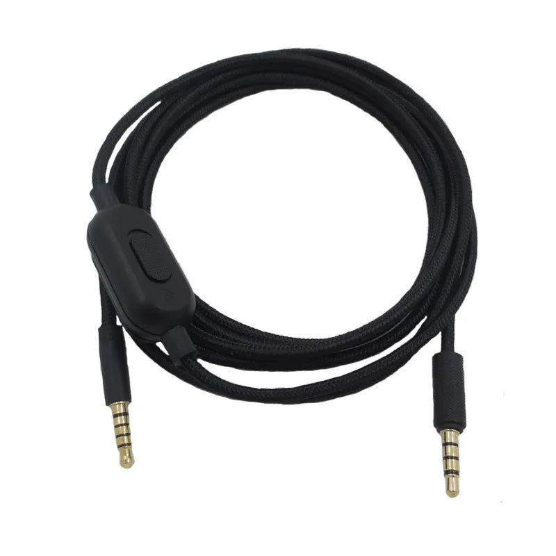 Black universal audio cable with Type 0 connector for gaming headsets