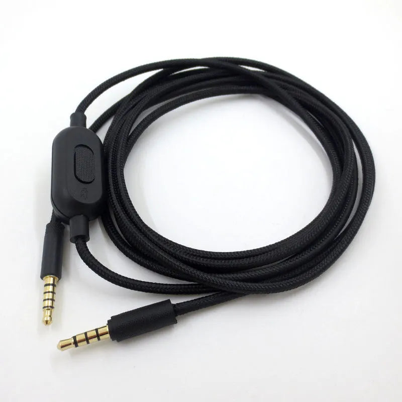 Black universal audio cable with Type 0 connector for gaming headsets