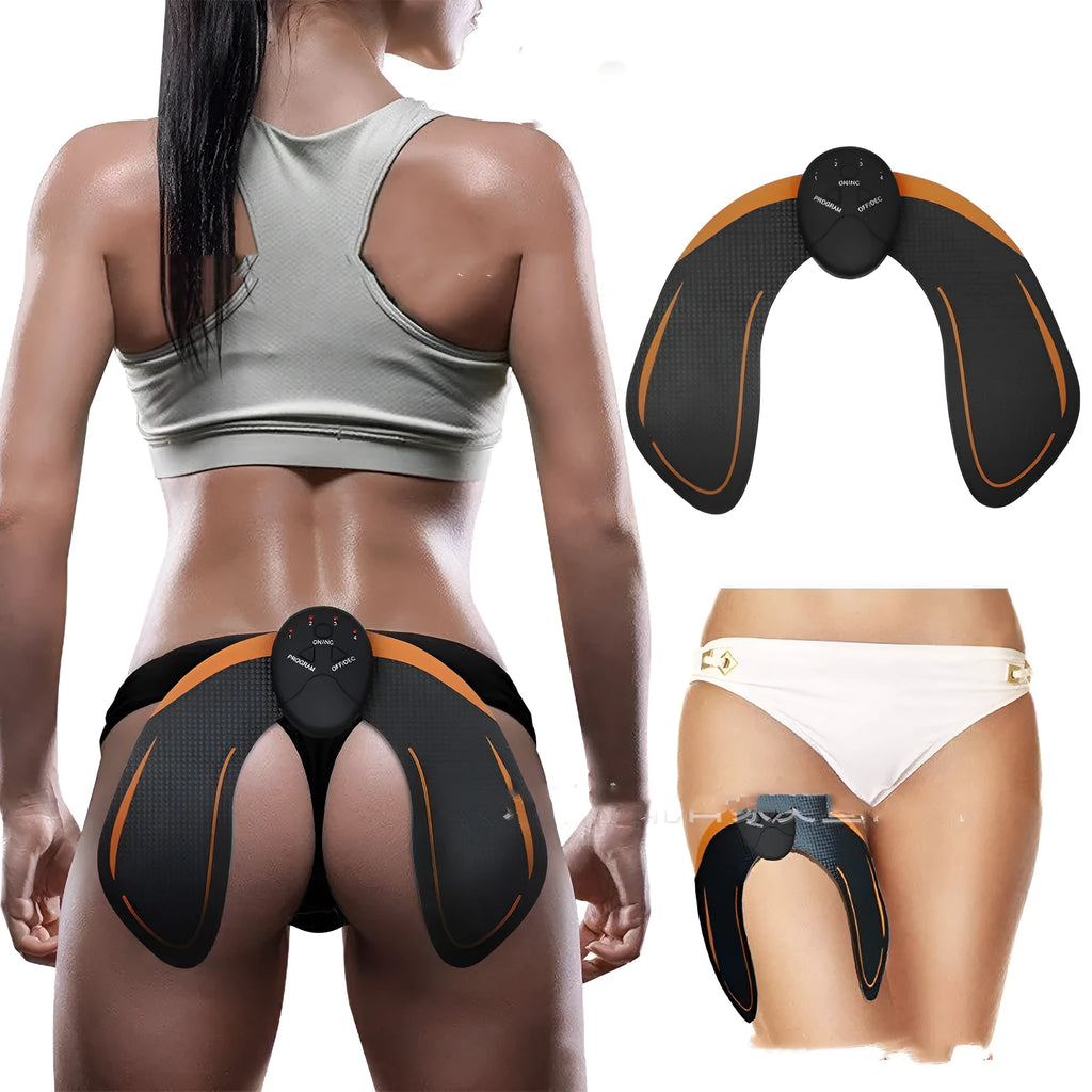 Fitness Buttocks Lifting Toner Slimming Massager, black, environmental protection ABS, battery-powered fat exploding machine