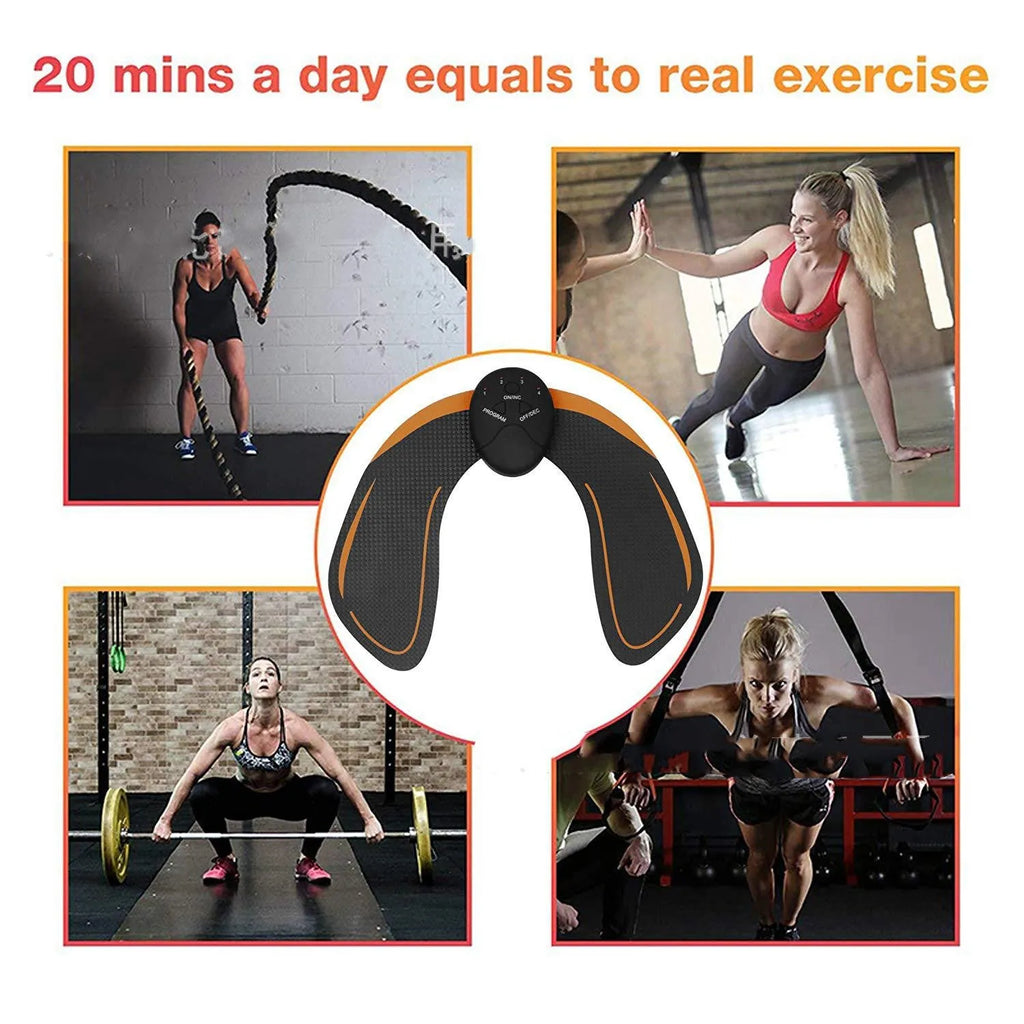 Fitness Buttocks Lifting Toner Slimming Massager, black, environmental protection ABS, battery-powered fat exploding machine