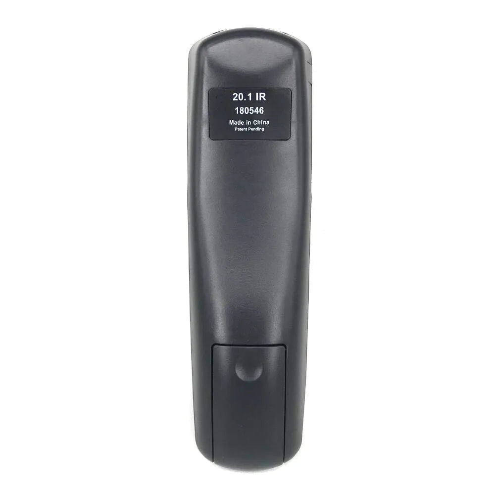 Black universal remote control for DISH Network satellite TV receivers, flat button design.
