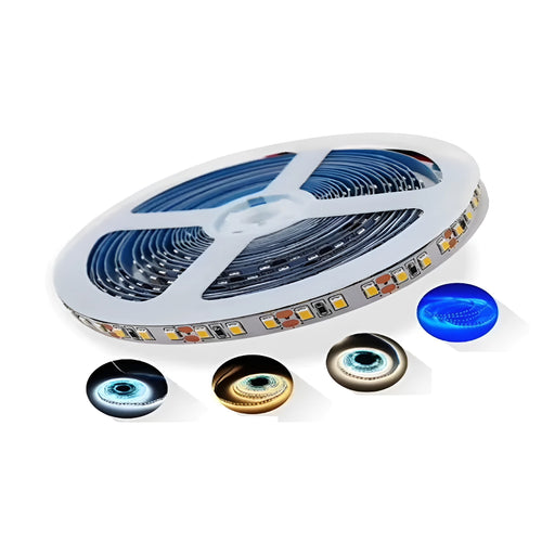 Close-up of a flexible white LED light strip (soft light belt) showing dense SMD LEDs, suitable for counter illumination.