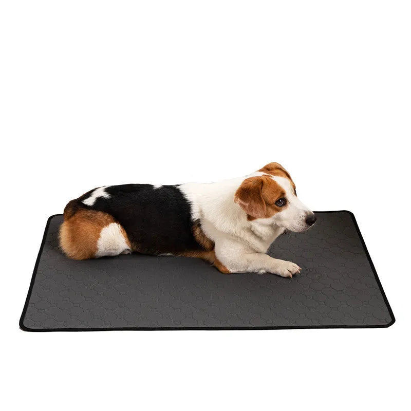 Cloth reusable dog diaper pad in grey, washable absorbent pet training pad with size options