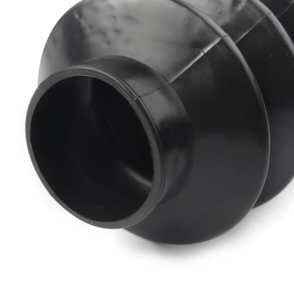 Pair of black rubber front shock absorber dust covers for motorcycle fork protection