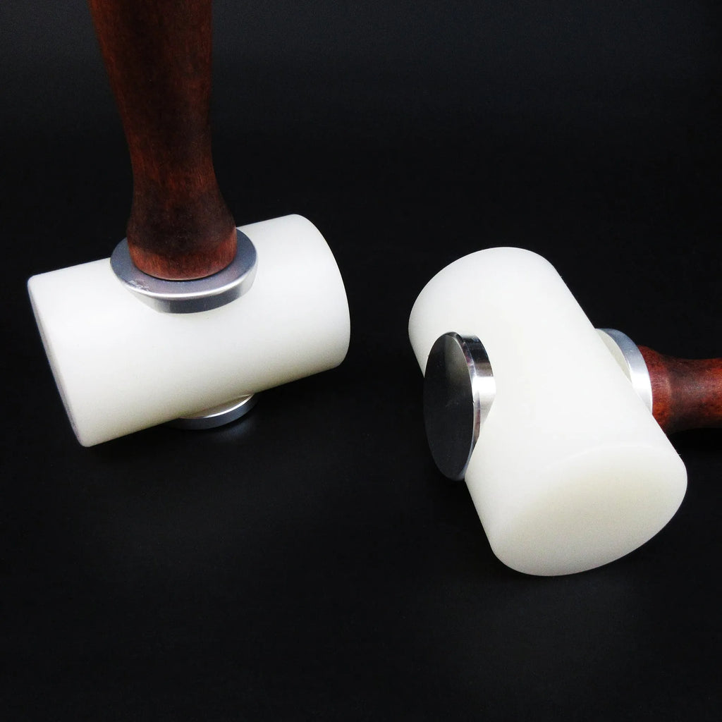 Nylon leather carving hammer with wooden handle for leather punching and engraving