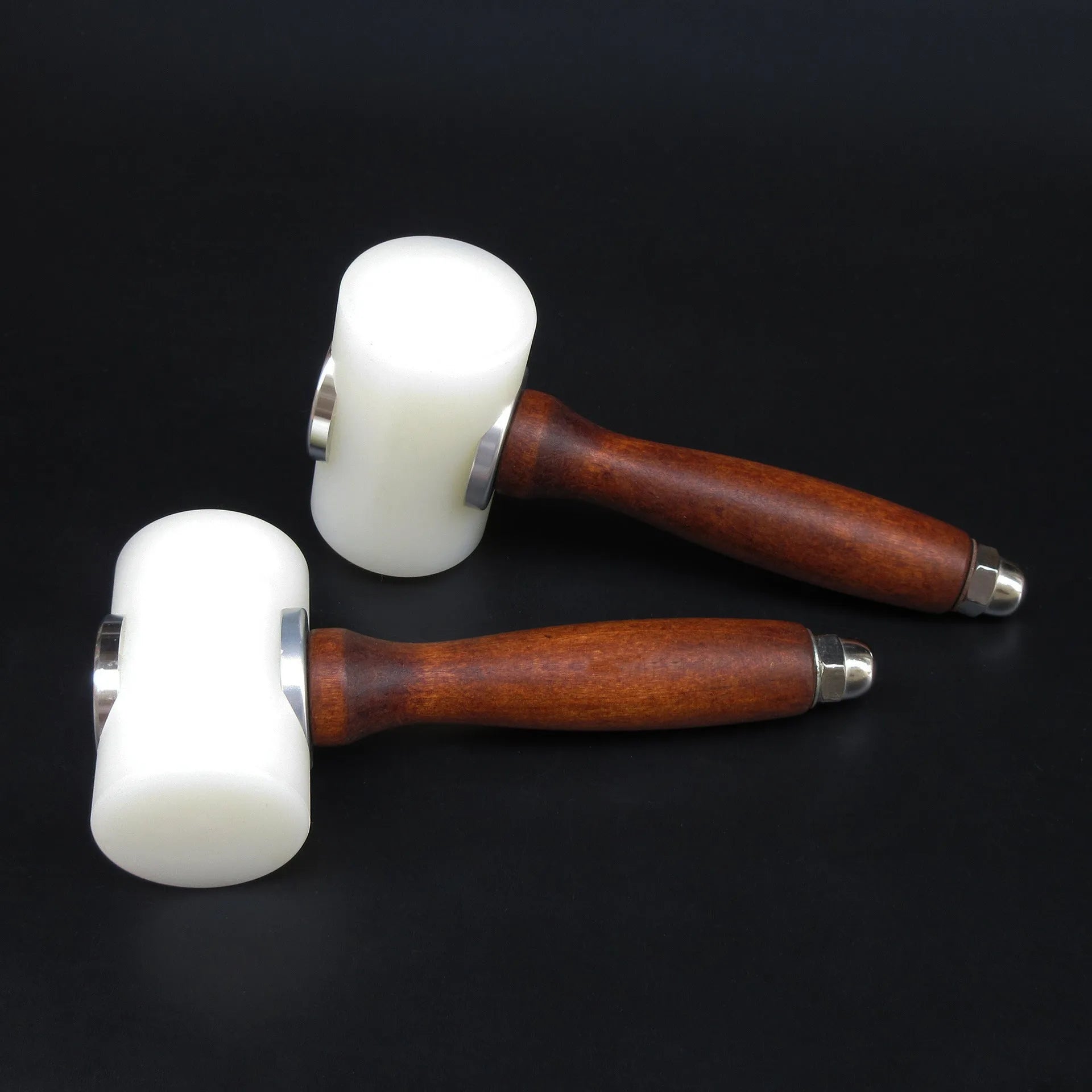 Nylon leather carving hammer with wooden handle for leather punching and engraving
