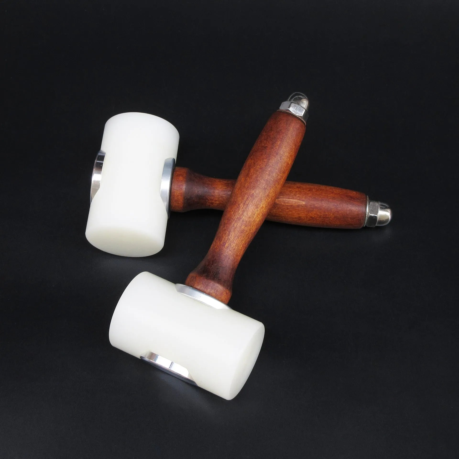 Nylon leather carving hammer with wooden handle for leather punching and engraving