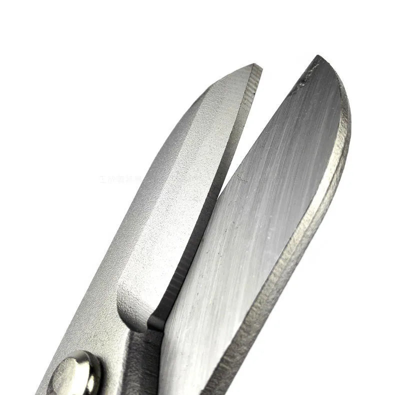 Yellow-handled high carbon steel barbed wire shears, 200mm long, for cutting metal plate.