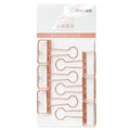 Rose gold metal binder set showing small and large folders with metal clasps for test papers and tickets