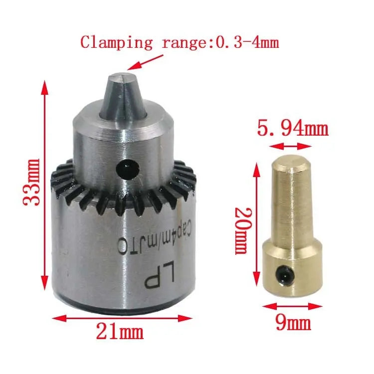Four-piece hard alloy drill chuck set with 3.17mm tail hole for electric drills