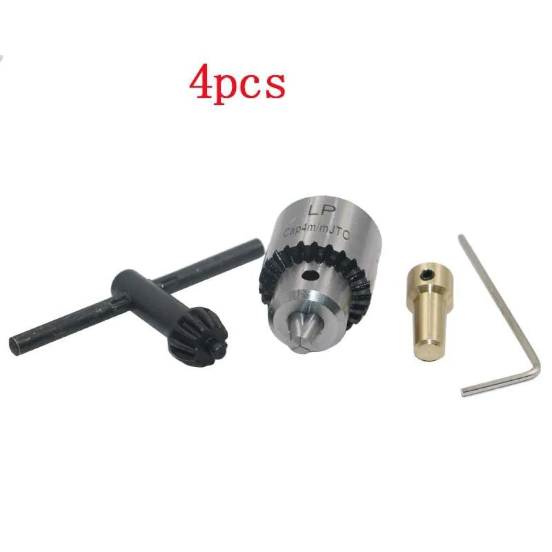 Four-piece hard alloy drill chuck set with 3.17mm tail hole for electric drills