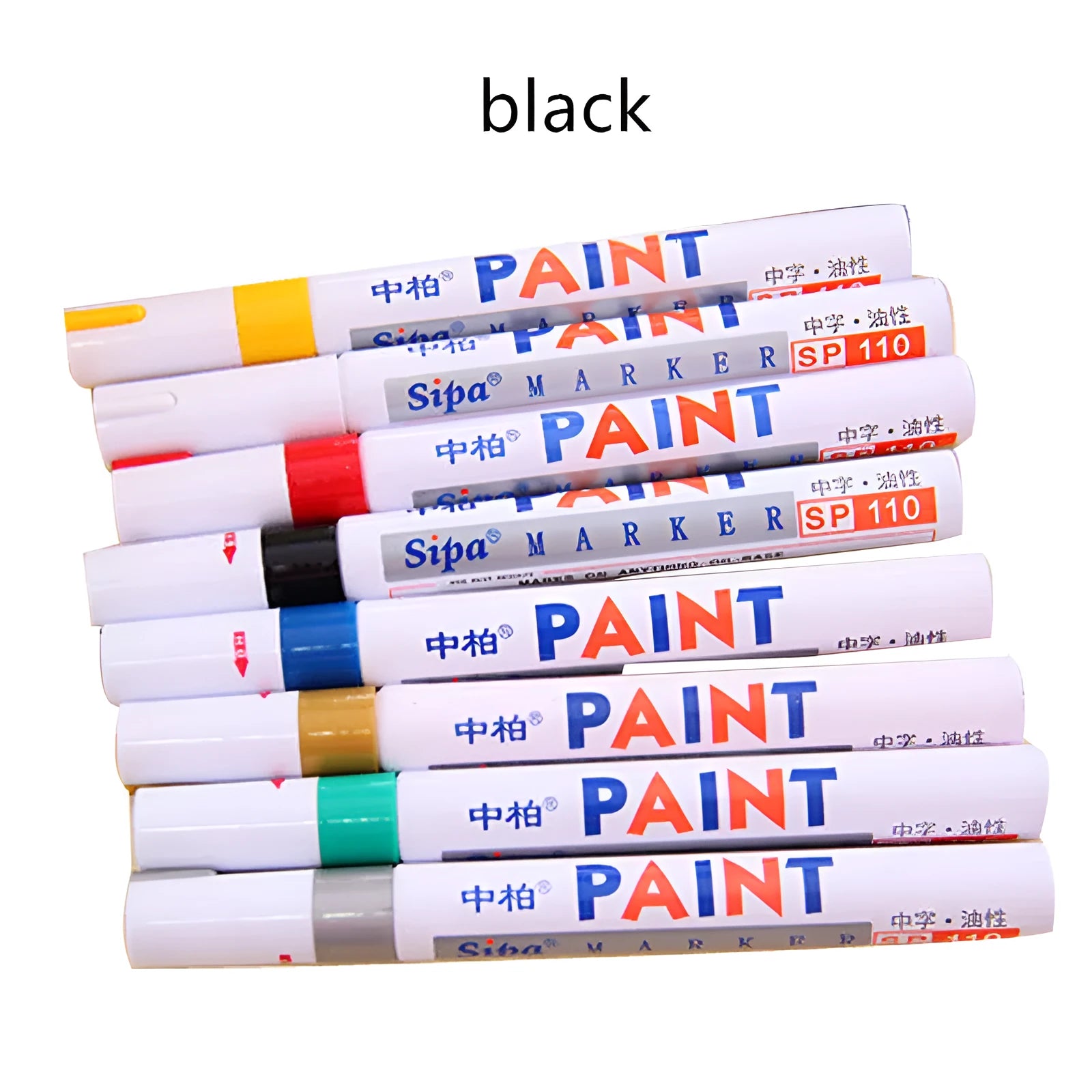 Bike touch-up paint pen in eight colours for frame scratch repair on mountain, road, and folding bicycles