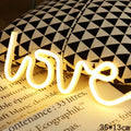 LED neon sign night light with 24 style options, 30x18.5cm, USB battery powered, wall hanging home decorative light