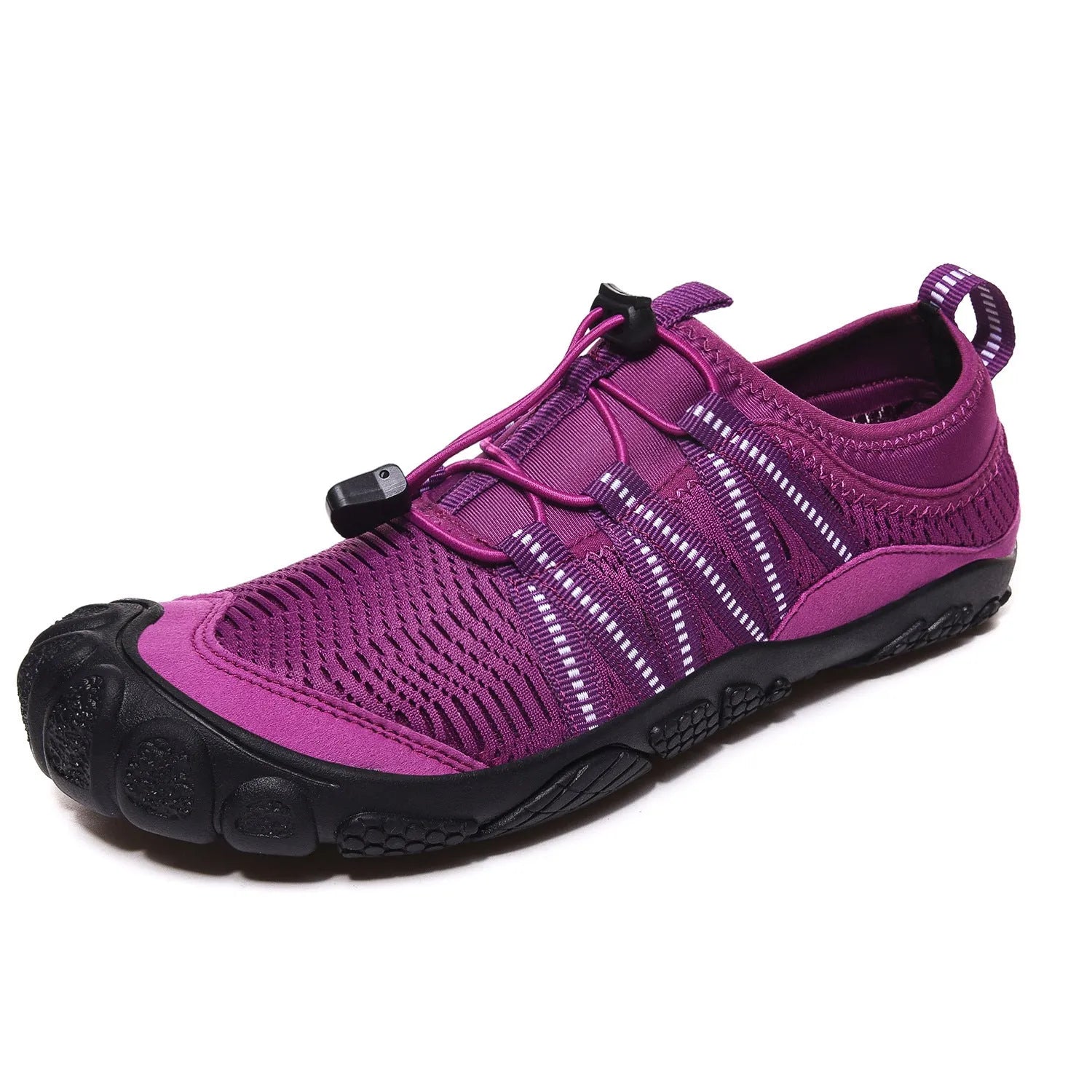 Unisex elastic fastening river tracing shoes with mesh upper and rubber sole