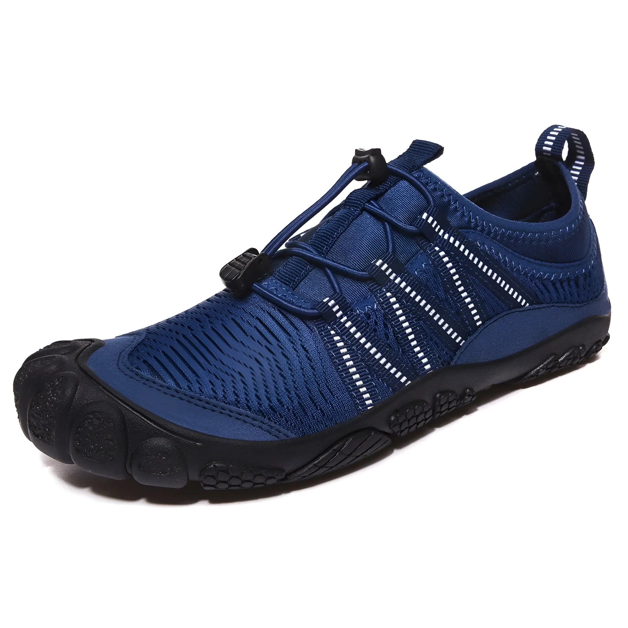 Unisex elastic fastening river tracing shoes with mesh upper and rubber sole