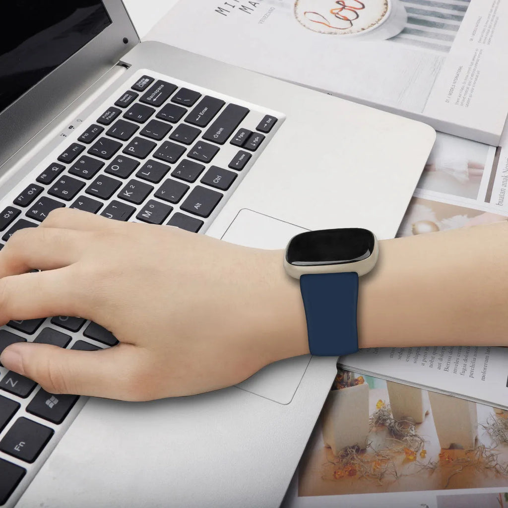 TPU silicone replacement strap for Fitbit Versa 3 smart watch in multiple colours