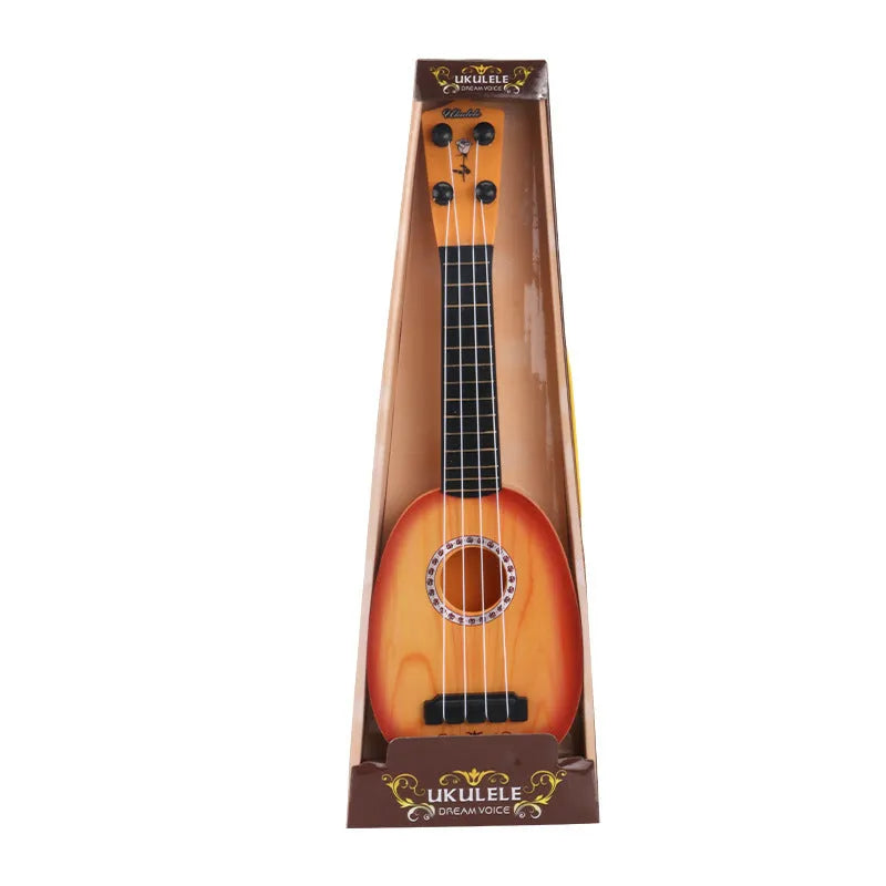 Retro guitar toys simulation ukulele children's musical instrument toy in colourful design