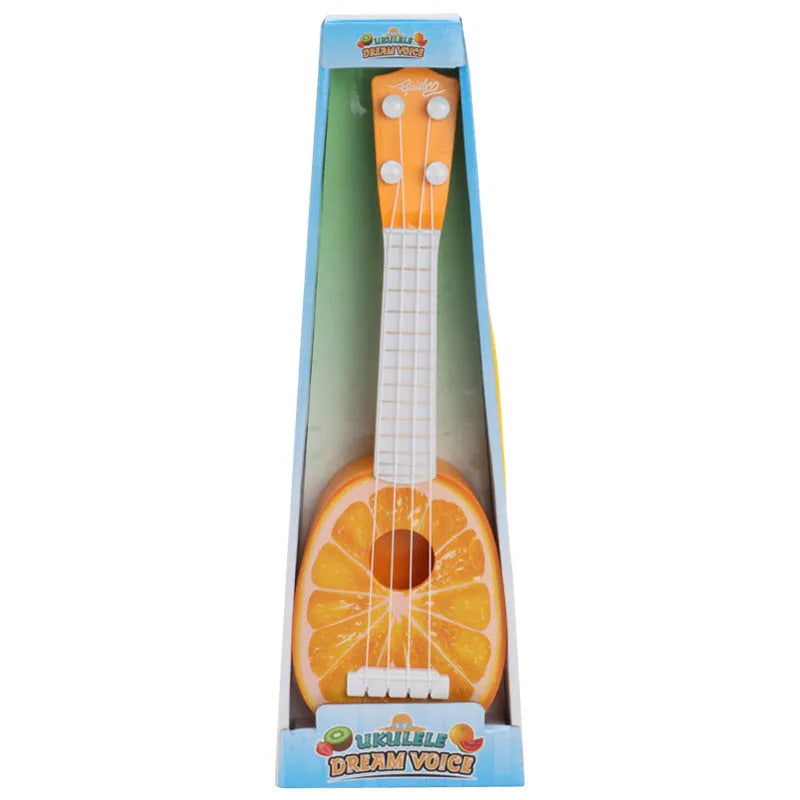 Retro guitar toys simulation ukulele children's musical instrument toy in colourful design