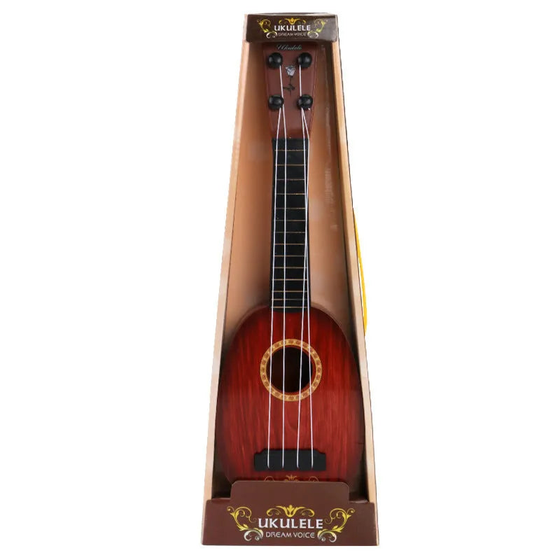Retro guitar toys simulation ukulele children's musical instrument toy in colourful design
