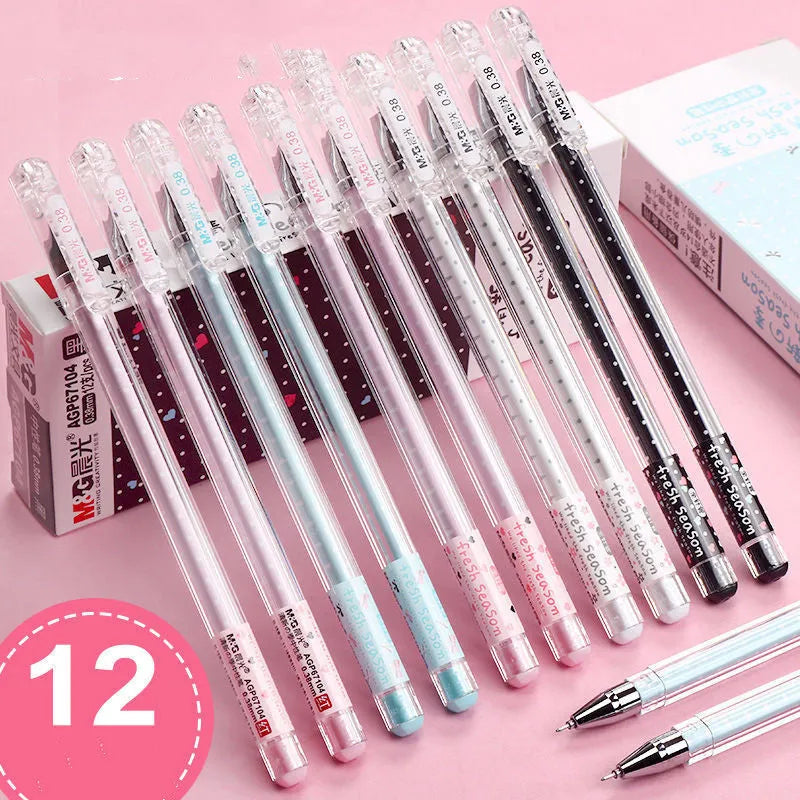Cartoon syringe design neutral pens in black, blue and pink colours for student writing