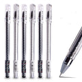 Cartoon syringe design neutral pens in black, blue and pink colours for student writing
