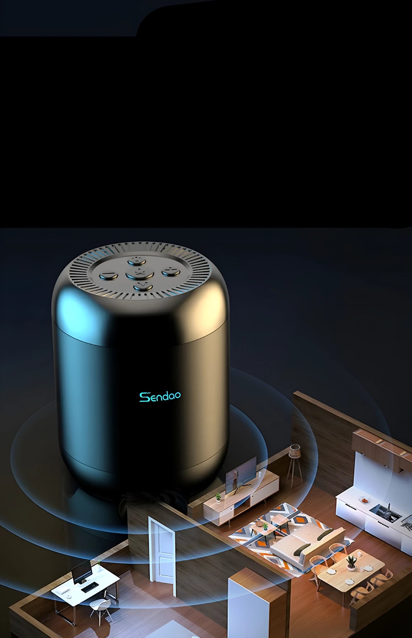 Compact black or white wireless Bluetooth speaker with card reader slot and super subwoofer audio.