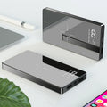 20000 mAh wireless charging power bank with digital display in black or white