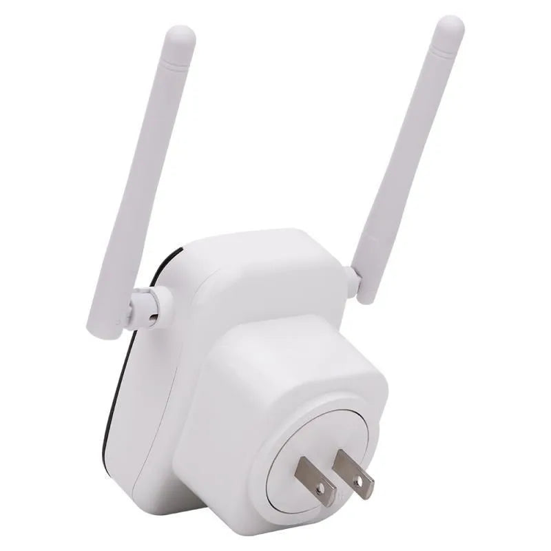 Booster network signal amplifier wireless router with 802.11n support and lightning protection