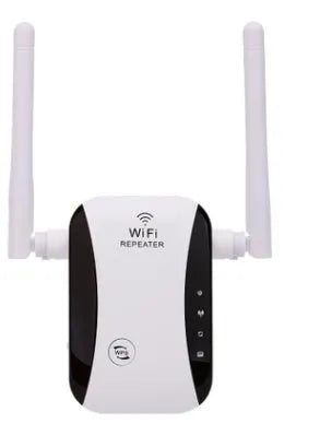 Booster network signal amplifier wireless router with 802.11n support and lightning protection