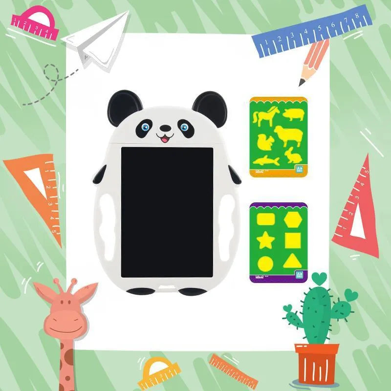 Panda-style LCD electronic drawing board with a reusable screen and clear button.