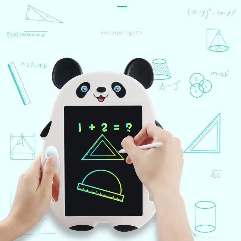 Panda-style LCD electronic drawing board with a reusable screen and clear button.