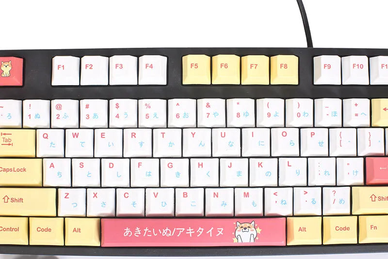 Height Chai Dog Key Cap set 128 keys official standard colourful Chai dog theme for wireless keyboards