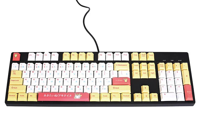 Height Chai Dog Key Cap set 128 keys official standard colourful Chai dog theme for wireless keyboards