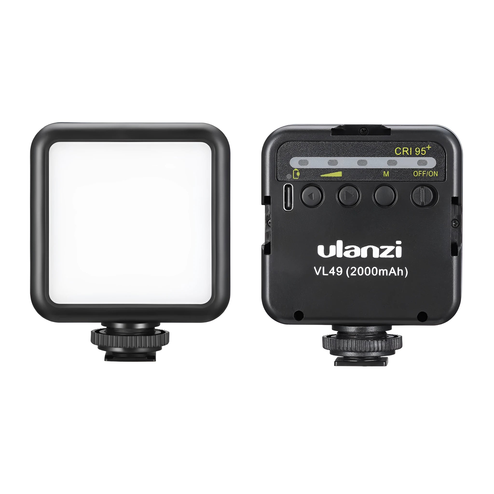 Mini LED photography light built-in lithium battery 5500K adjustable brightness black