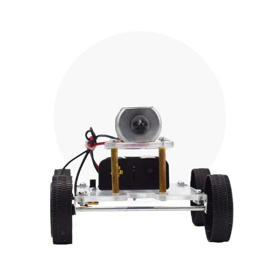 Wind Car DIY Electronic Science Kit for children with acrylic, metal and plastic components