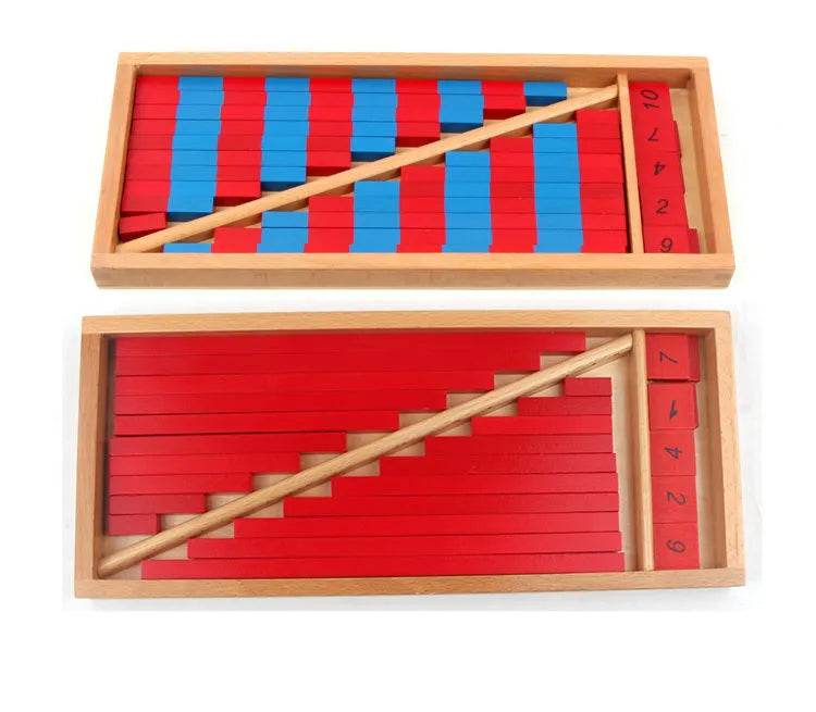 Wooden Montessori educational toy for toddlers and preschoolers aged 2 to 7 years.