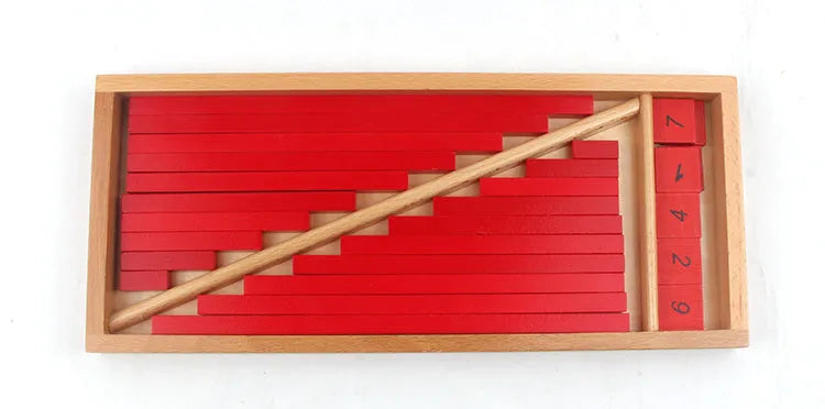 Wooden Montessori educational toy for toddlers and preschoolers aged 2 to 7 years.