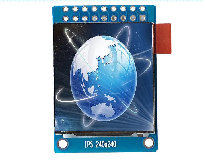 1.3 inch square IPS LCD display module with 18-pin connector and vivid colour screen.