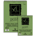 Green cover spiral-bound water-soluble sketchbook for coloured pencil painting, shown in 8K and 16K sizes.