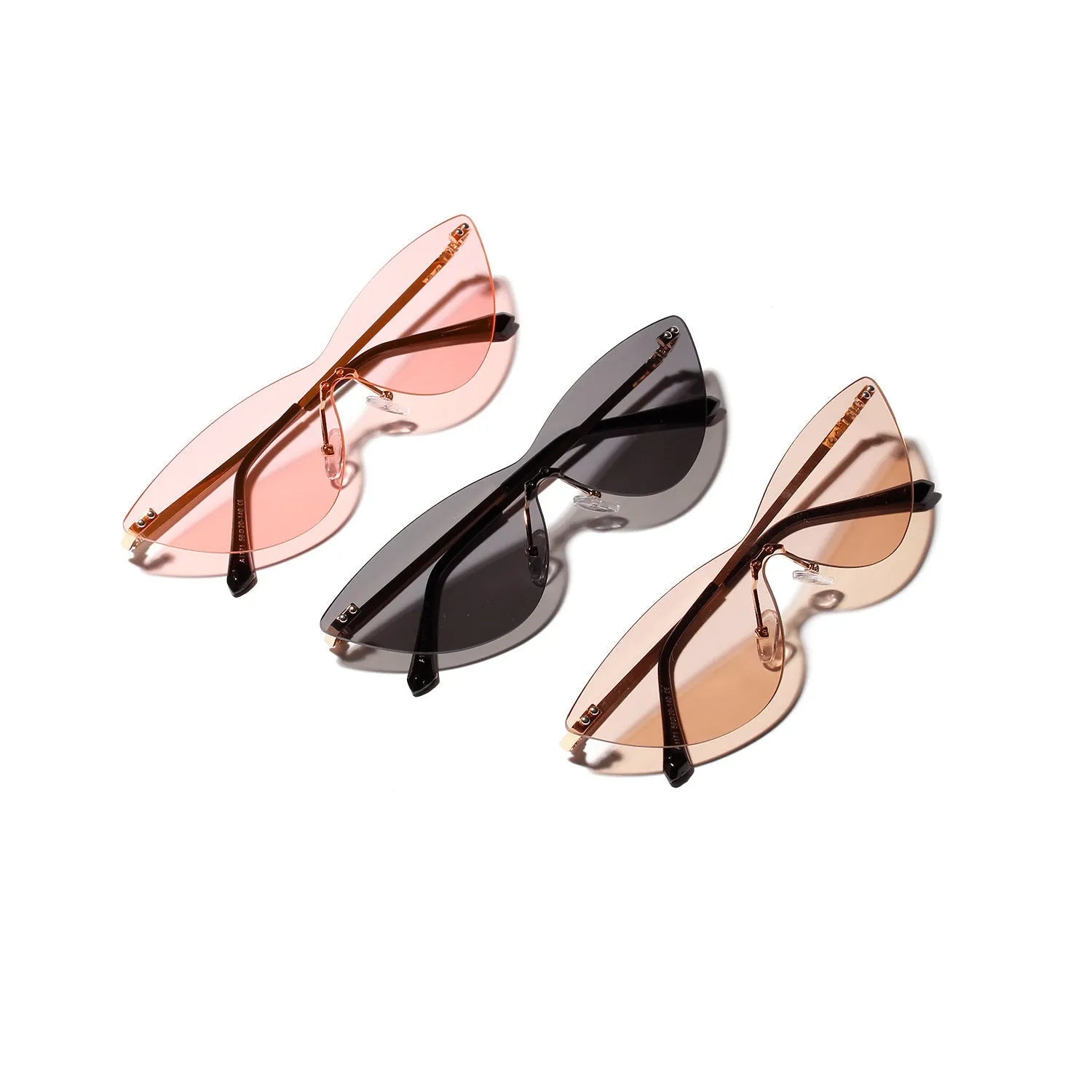 A pair of brown vintage-style sunglasses with a metal frame and tinted lenses.