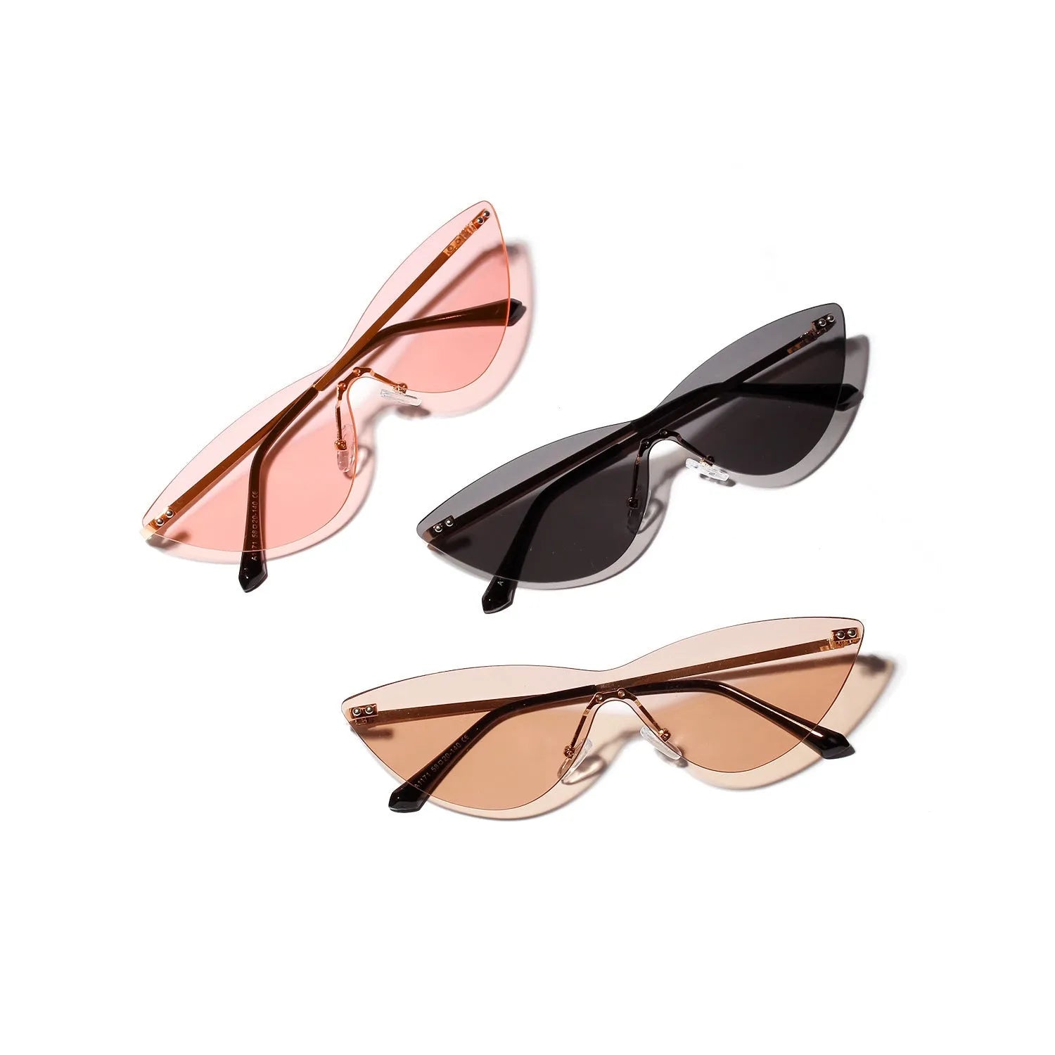 A pair of brown vintage-style sunglasses with a metal frame and tinted lenses.