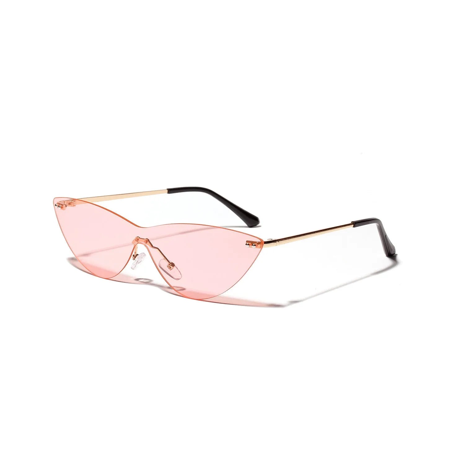A pair of brown vintage-style sunglasses with a metal frame and tinted lenses.