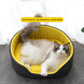 Washable cloth pet kennel for cats and dogs in black, shown in a medium size.