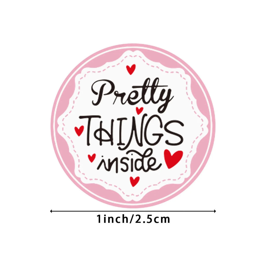 Round Kraft paper sticker labels 1inch 2.5cm diameter 500 sheets roll holiday decoration gift series