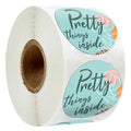 Round Kraft paper sticker labels 1inch 2.5cm diameter 500 sheets roll holiday decoration gift series
